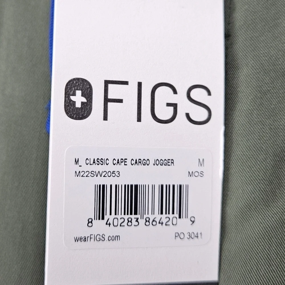 Figs Scrub Pants Mens Medium Classic Cape Cargo Jogger Healthcare Moss Green